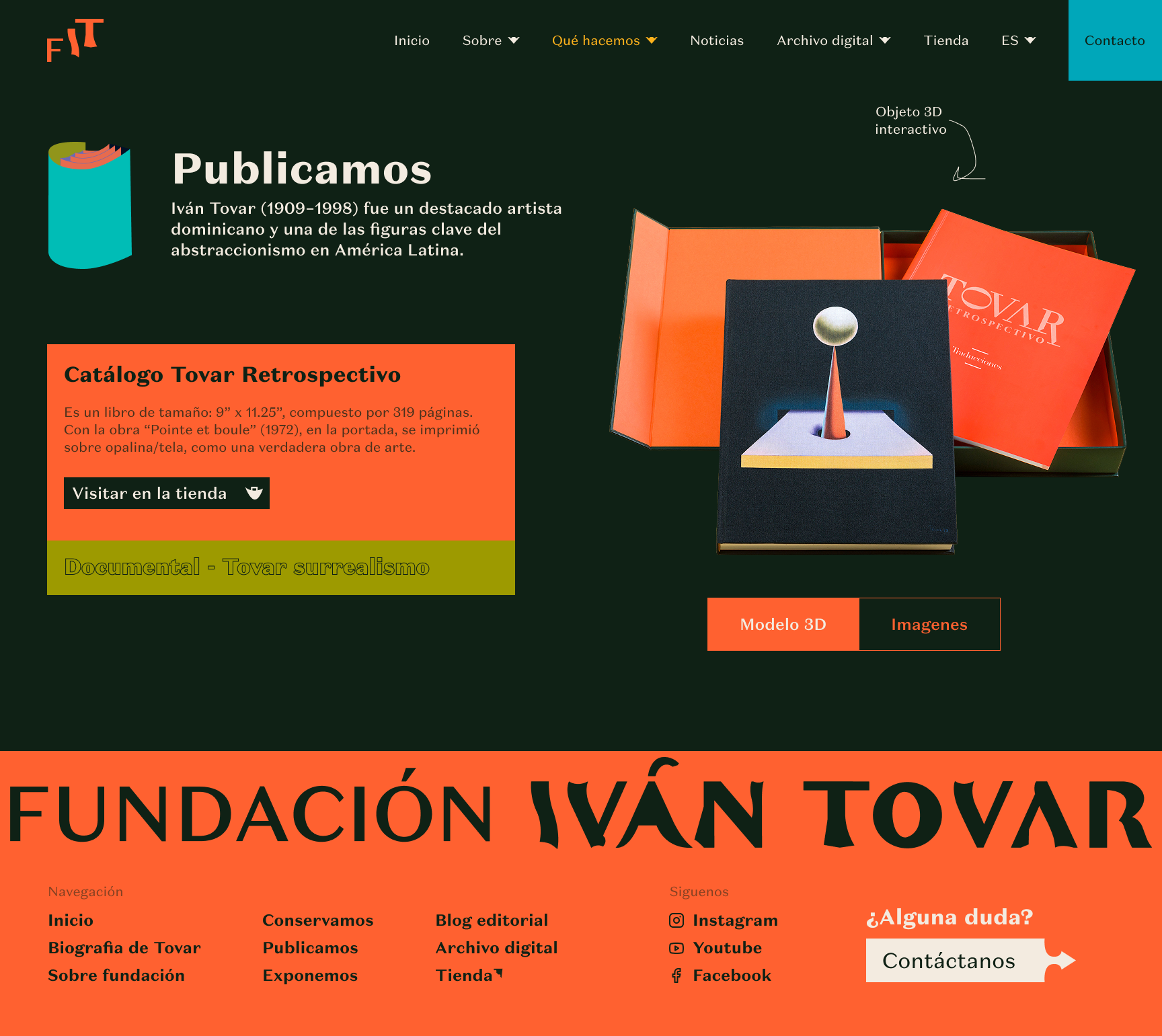 Portada de Catálogo Tovar Retrospectivo